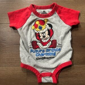 Disney Red and Gray Mickey Mouse Bodysuit